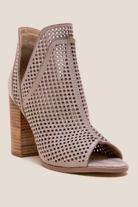 Francesca Inchess Ultimate Studded Peep Toe Shootie - Gray