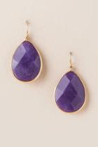 Francesca's Game Day Large Teardrop In Purple - Purple