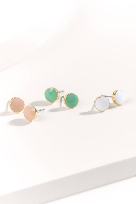 Francesca's Luna Button Studs Set - Multi
