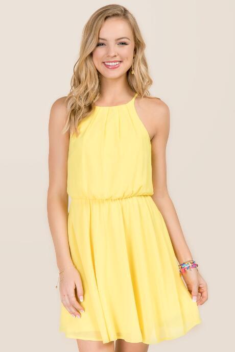 francesca's yellow dress