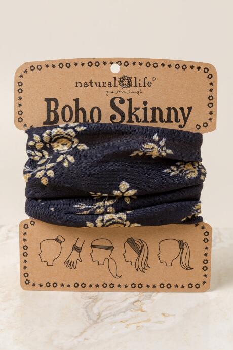 Francesca's Boho Skinny In Black Floral - Black