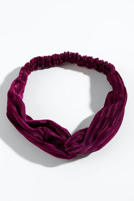 Francesca's Maxine Velvet Headwrap - Purple