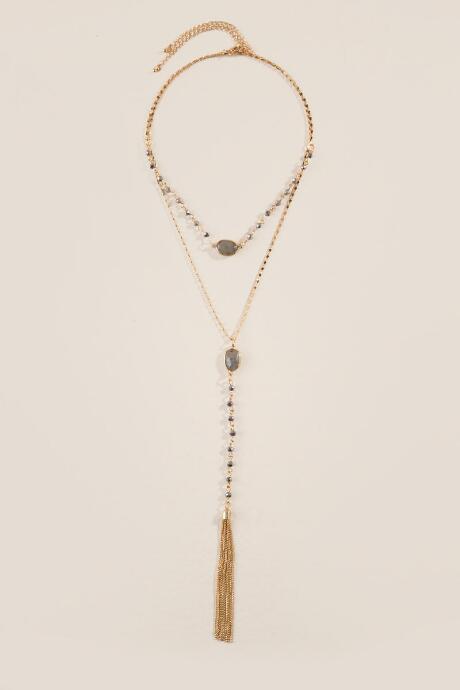 Francesca's Blaire Layered Bead Necklace - Black
