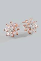 Francesca's Lennon Sterling Flower Earrings - Rose/gold