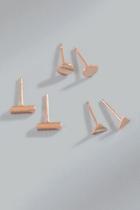 Francesca's Sani Rose Gold Sterling Stud Set - Rose/gold