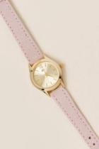 Francesca's Danelle Mini Velvet Band Watch - Blush