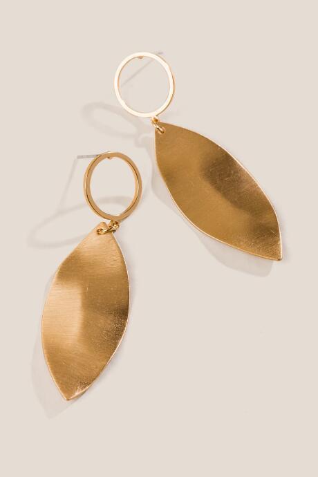 Francesca's Josie Leaf Drop Earrings - Gold
