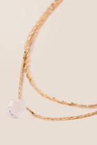 Francesca's Susana Delicate Teardrop Necklace - Gold