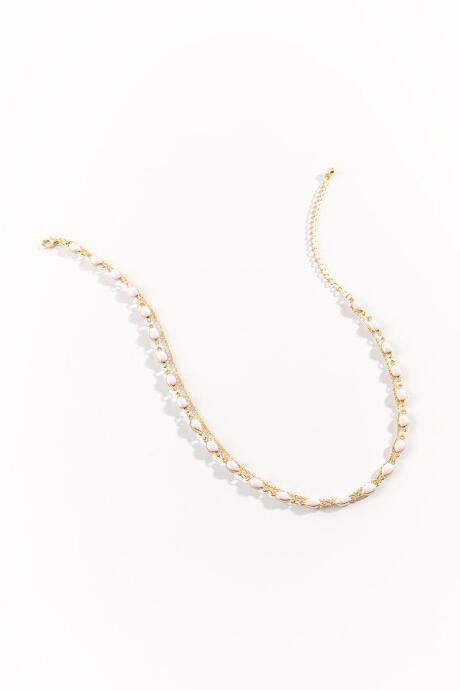 Francesca's Lucy Enamel Beaded Choker - Ivory