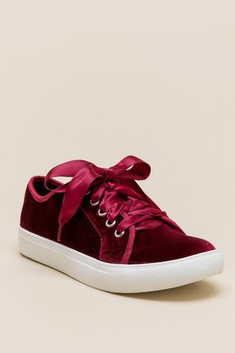 Dirty Laundry Fillmore Velvet Sneaker - Wine