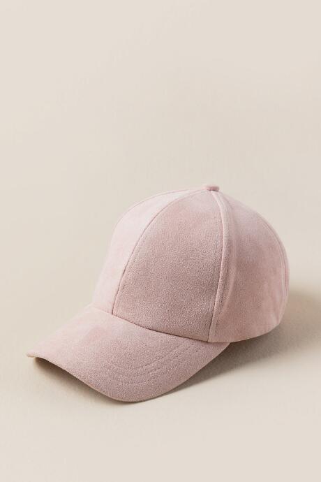 Francesca's Nikki Vegan Suede Baseball Cap - Blush