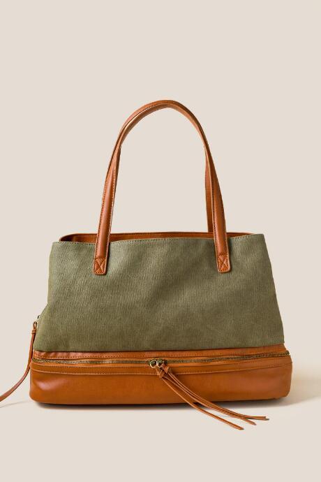 Francesca Inchess Diana Zip Bottom Weekender - Brown