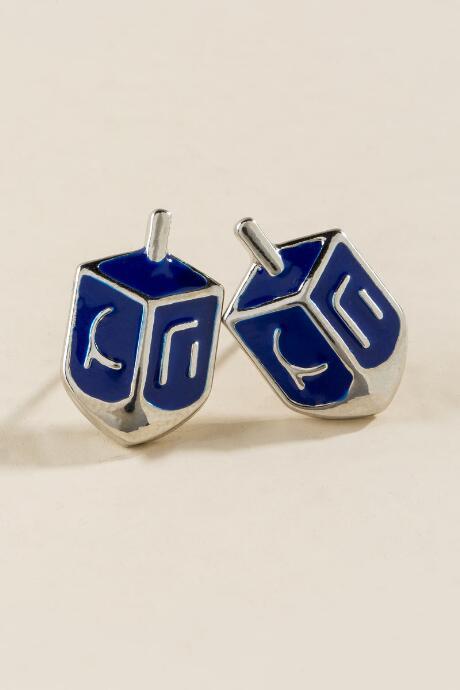 Francesca Inchess Dreidel Studs - Blue
