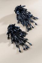 Francesca's Sophia Beaded Drop Earrings - Navy