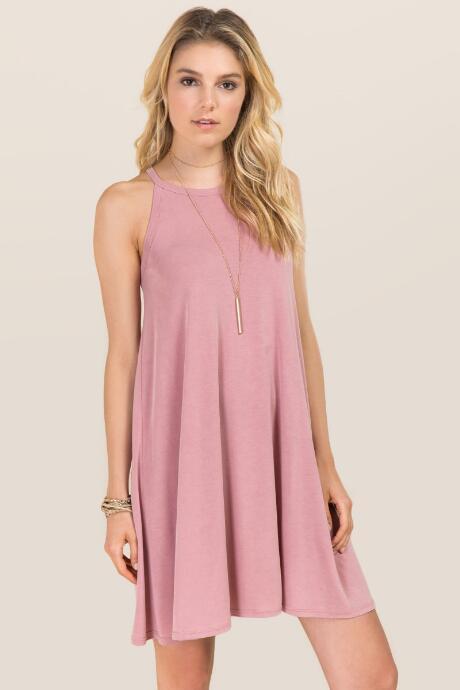 Alya Natassia Cupro Dress - Rose