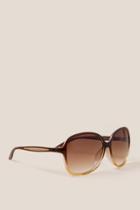 Francesca's Bethany Brown Square Sunglasses - Brown