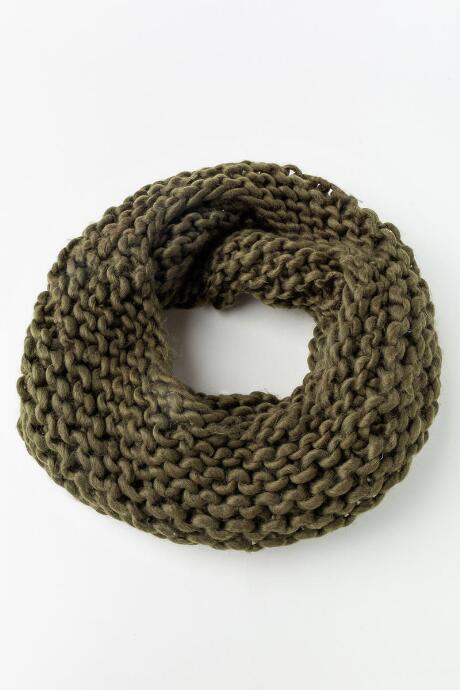 Francesca's Livy Knit Loop Scarf - Olive
