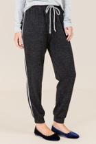 Francesca Inchess Cassia Brushed Hacci Side Stripe Jogger - Black