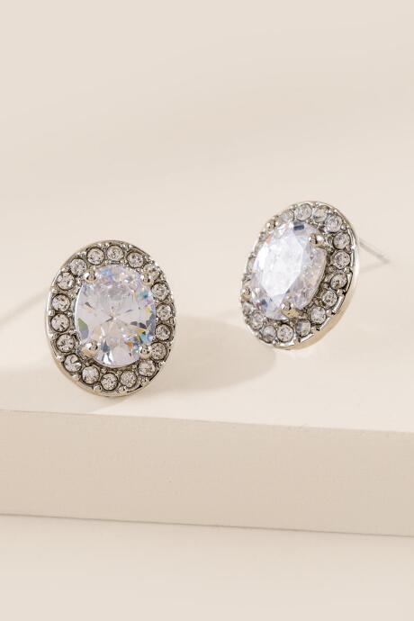 Francesca Inchess Mindy Cubic Zirconia Stud Earrings - Crystal