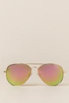 Francesca's Jhene Rainbow Aviator Sunglasses - Multi