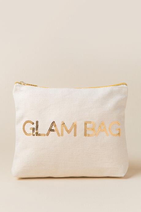 Francesca's Glam Bag Pouch - Natural