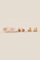 Francesca's Allyssum Ear Trio Stud Set - Pale Pink
