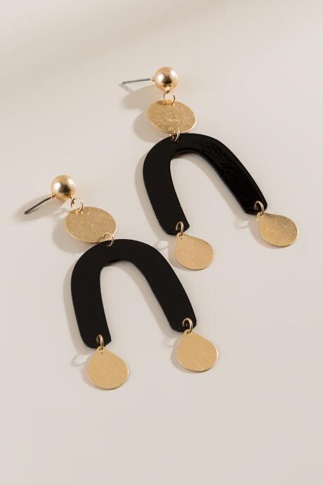 Francesca's Kelsey Statement Earrings - Black