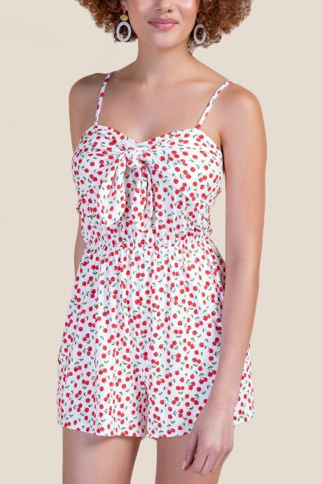 Dee Elle Kerrie Cherry Romper - Ivory