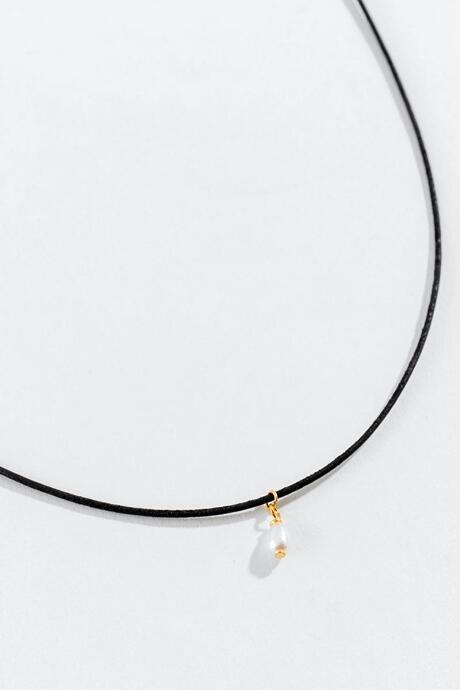 Francesca's Rana Freshwater Pearl Choker - Black