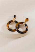 Francesca's Taylor Marbled Resin Earrings - Amber