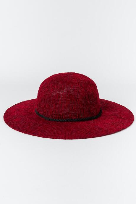 Francesca's Deja Boucle Floppy Hat - Burgundy