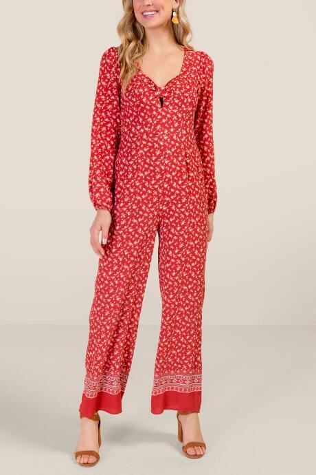 Francesca Inchess Ansley Tie Front Jumpsuit - Cinnamon
