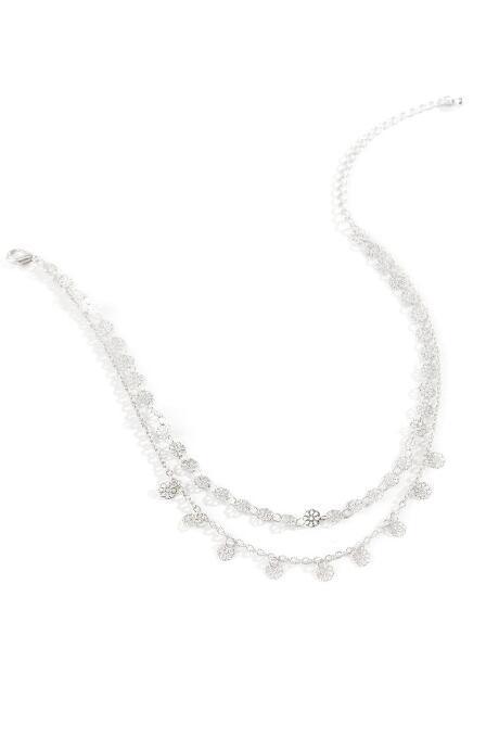 Francesca's Mary Delicate Layered Choker - Silver
