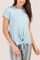 Francesca Inchess Danica Knot Front Top - Light Blue