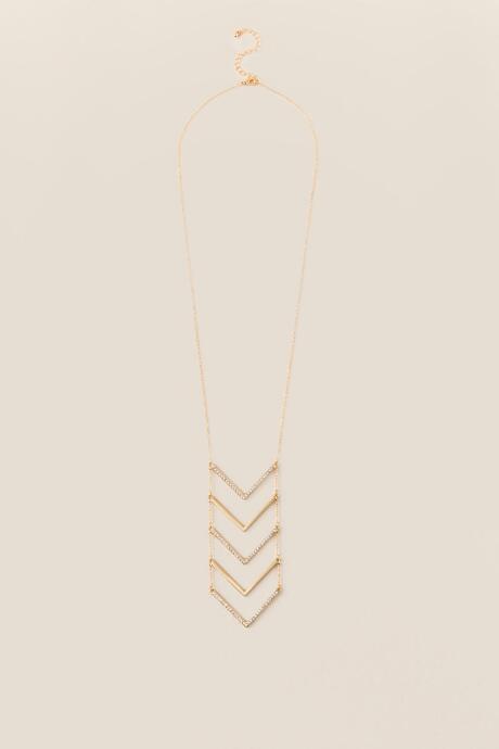 Francesca's Avaline Pav Ladder Necklace - Gold