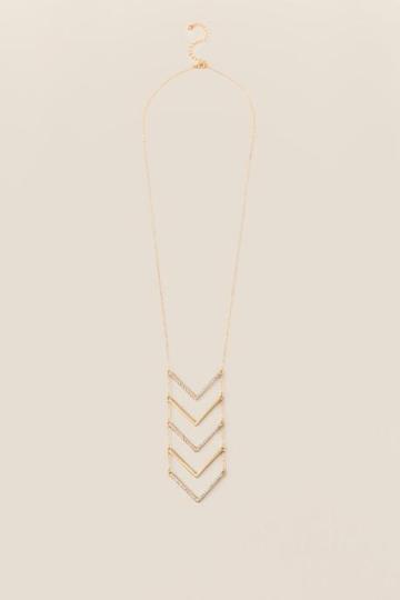 Francesca's Avaline Pav Ladder Necklace - Gold