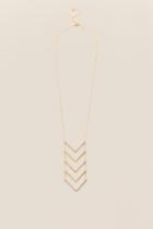 Francesca's Avaline Pav Ladder Necklace - Gold