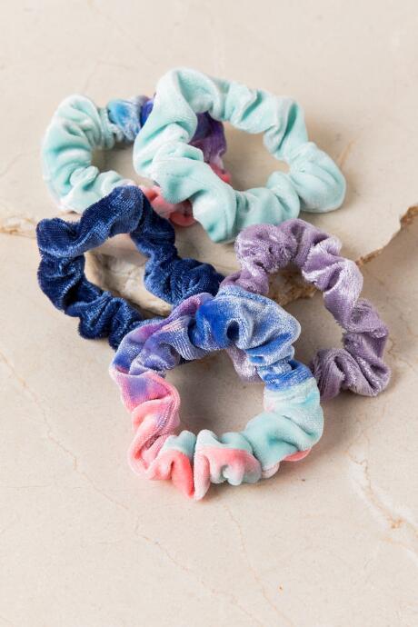 Francescas Piper Velvet Scrunchie Set - Multi