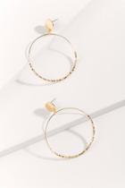 Francesca's Brooklyn Beaded Circle Drop Earrings - Gold
