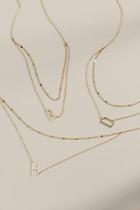 Francesca's Layered Initial Necklace - T