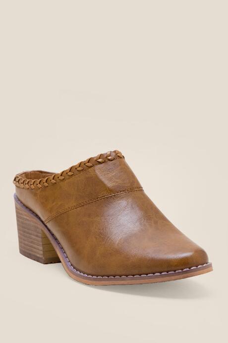 Wanted Jane Braided Trim Mule - Tan