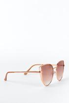 Francesca's Adrianna Cat Eye Sunglasses - Rose/gold