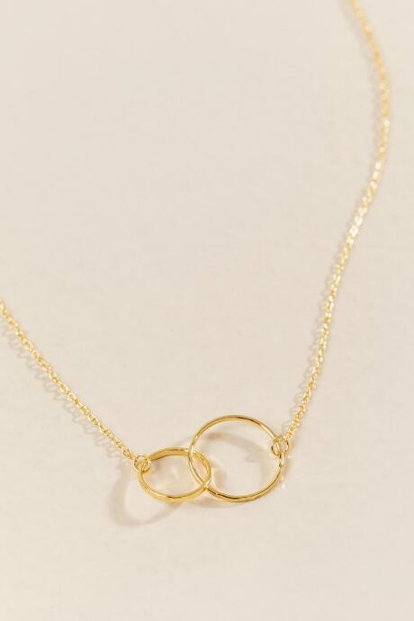 Francesca's Sterling Linked Circles Pendant - Gold
