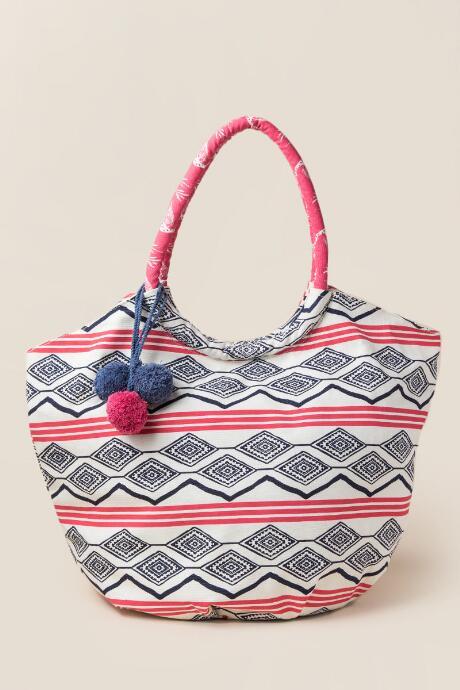 Francesca's Zuly Navy Bucket Beach Tote - Navy