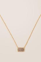 Francesca's Penelope Labradorite Bar Pendant - Gray