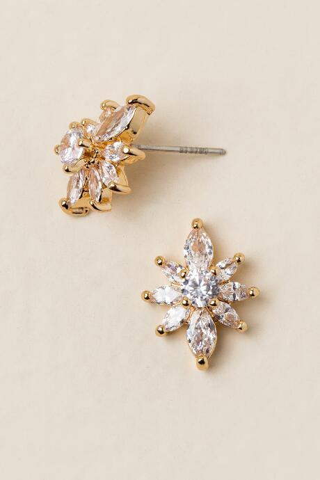 Francesca's Zelda Crystal Stud Earring - Crystal
