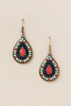 Francesca's Castalia Stone Teardrop Earring - Multi
