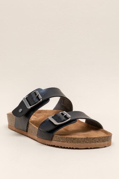 Francesca's Tannie Double Buckle Sandal - Black