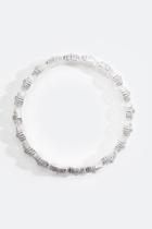 Francesca's Nala Round Pav Stretch Bracelet In Silver - Silver