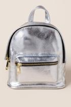 Francesca's Nora Mini Dome Backpack - Silver
